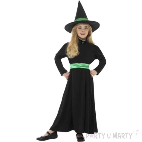 stroj dla dzieci czarownica czarny smiffys 116 128 cm