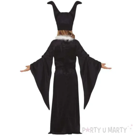 stroj dla dzieci czarownica diabolina czarny guirca rozm 98 104 cm