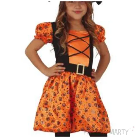 stroj dla dzieci czarownica dyniowa guirca rozm 10 12 lat