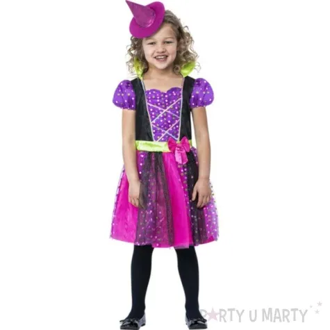 stroj dla dzieci czarownica fioletowa smiffys 86 98 cm