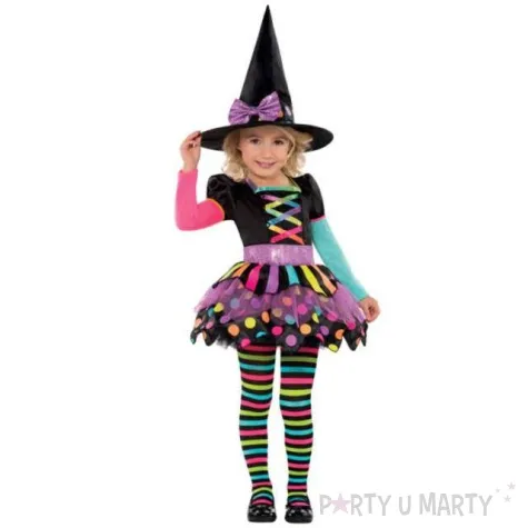 stroj dla dzieci czarownica kolorowa amscan 98 104 cm