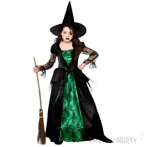 stroj dla dzieci czarownica krolowa pajakow partytino 110 116 cm