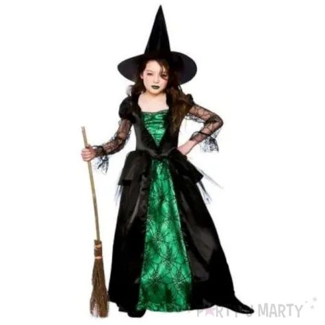 stroj dla dzieci czarownica krolowa pajakow partytino 146 152 cm