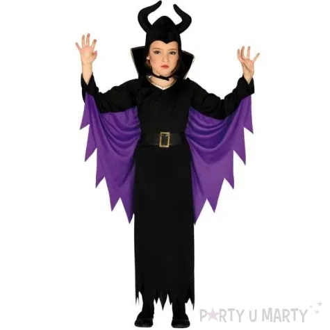 stroj dla dzieci czarownica nietoperz czarno fioletowy guirca 7 9 lat