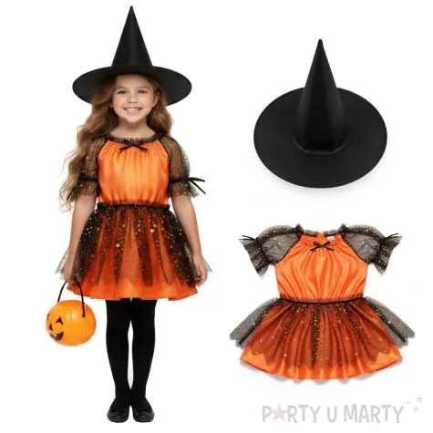 stroj dla dzieci czarownica pomaranczowy arpex 92 104 cm