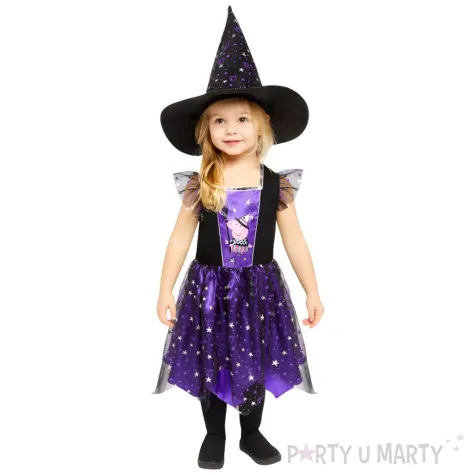 stroj dla dzieci czarownica swinka peppa fioletowy rozm 86 98 cm