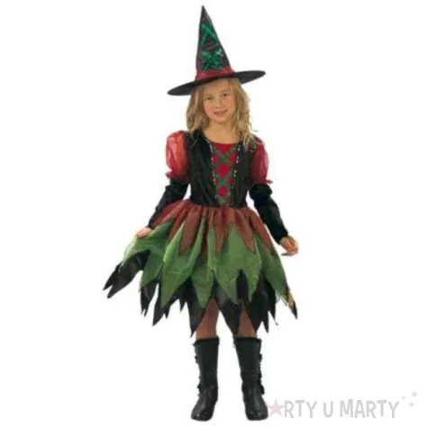 stroj dla dzieci czarownica w kapeluszu partytino 122 128 cm