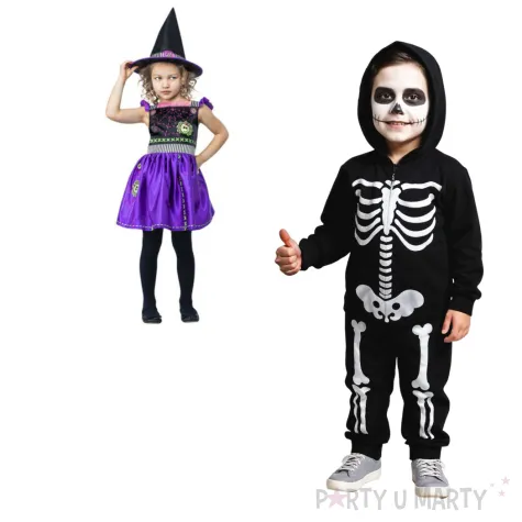 stroj dla dzieci czarownica z naszywkami smiffys 104 110 cm