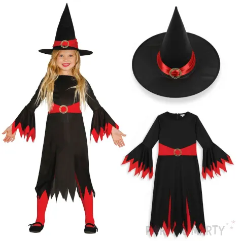 stroj dla dzieci czerwona czarownica guirca 5 6 lat