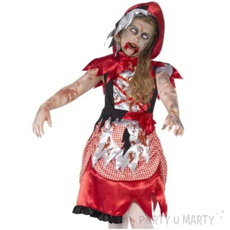 stroj dla dzieci czerwony kapturek zombie smiffys 130 140 lat