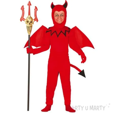 stroj dla dzieci diabel kombinezon czerwony guirca rozm 110 116 cm