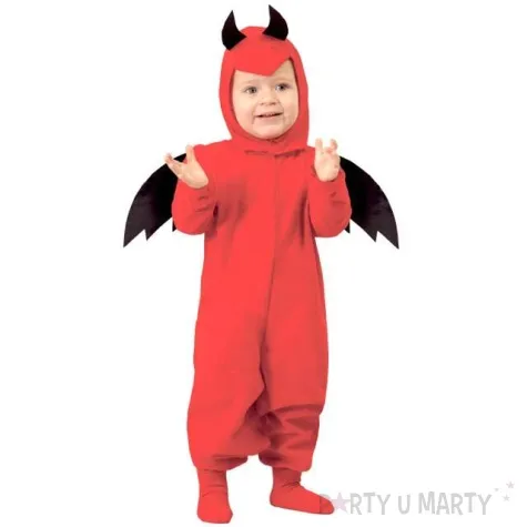 stroj dla dzieci diabelek ze skrzydlami kombinezon guirca rozm 74 80 cm
