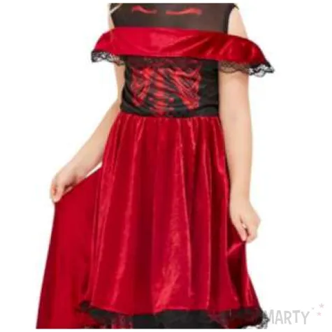 stroj dla dzieci diablica w opasce czerwono czarny smiffys rozm 130 140 cm