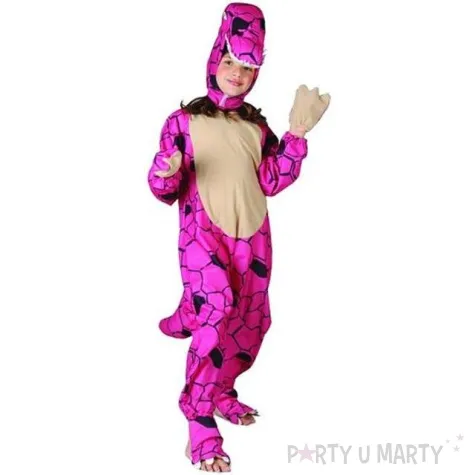 stroj dla dzieci dinozaur rozowy roz 120 130