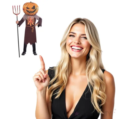 stroj dla dzieci dynia z wielka glowa amscan 128 140 cm