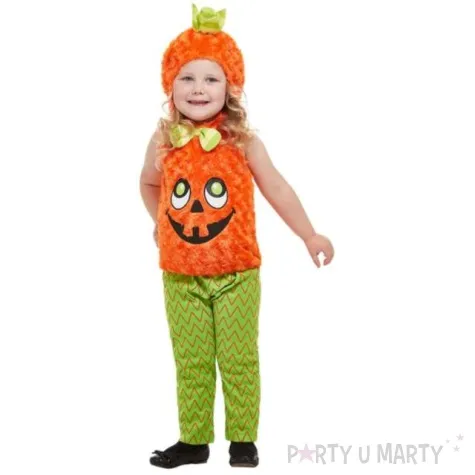 stroj dla dzieci dyniowa dziewczynka pomaranczowo zielony smiffys 3 4 lata