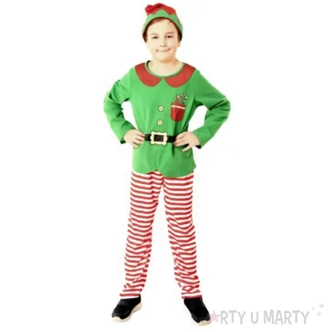 stroj dla dzieci elf maly pomocnik zielony party tino 134 140