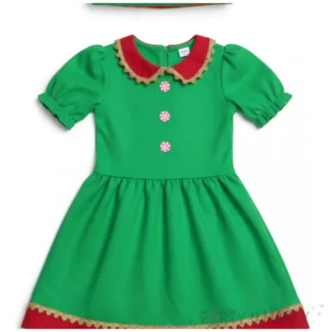 stroj dla dzieci elfka pomocniczka mikolaja partytino 5 6 lat 110 116 cm