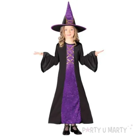 stroj dla dzieci fioletowa czarownica guirca 5 6 lat
