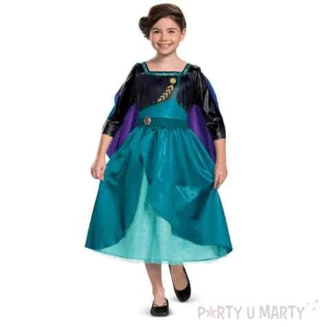 stroj dla dzieci frozen anna deluxe sukienka turkusowa disguise 109 123 cm