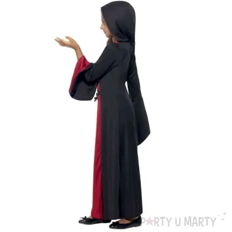 stroj dla dzieci gotycka wampirzyca czarno czerwony smiffys rozm 130 140 cm