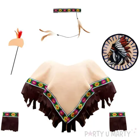 stroj dla dzieci indianin apacz z tomahawkiem kraszek rozm uniw