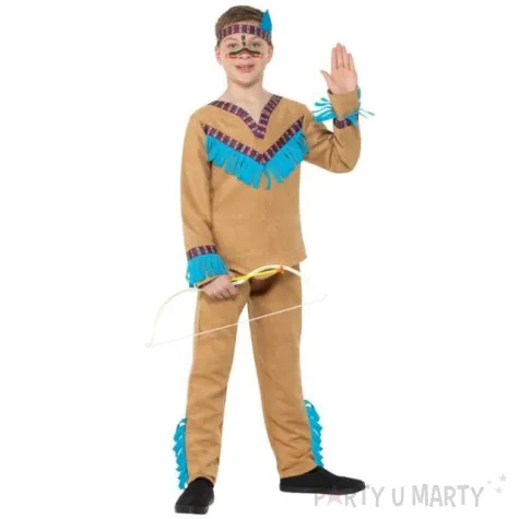 stroj dla dzieci indianin chlopiec smiffys 130 140 cm