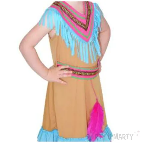 stroj dla dzieci indianka kolorowa arpex rozm 120 130 cm