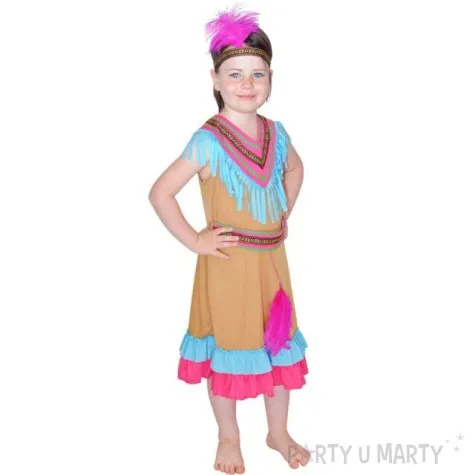 stroj dla dzieci indianka kolorowa arpex rozm 130 140 cm