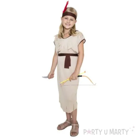 stroj dla dzieci indianka z brazowym paskiem arpex rozm 110 120 cm