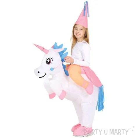 stroj dla dzieci jednorozec guirca nadmuchiwany rozm 7 9 lat