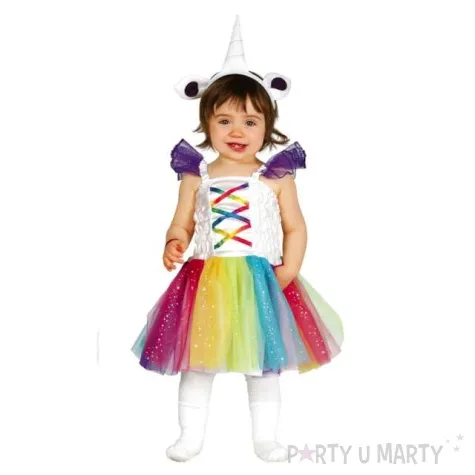 stroj dla dzieci jednorozec sukienka z opaska guirca 80 86 cm