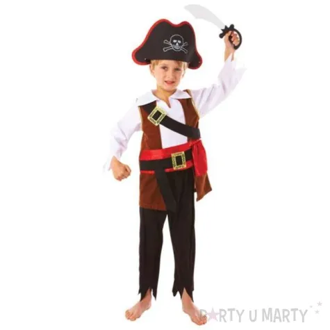 stroj dla dzieci kapitan piratow amscan rozm 6 8 lat