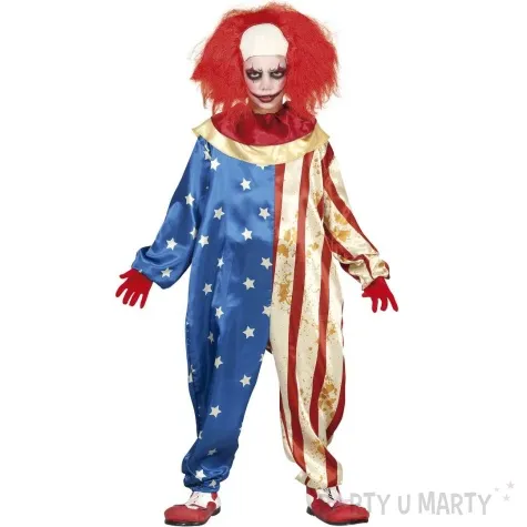 stroj dla dzieci klaun psychopata flaga usa guirca 104 116cm