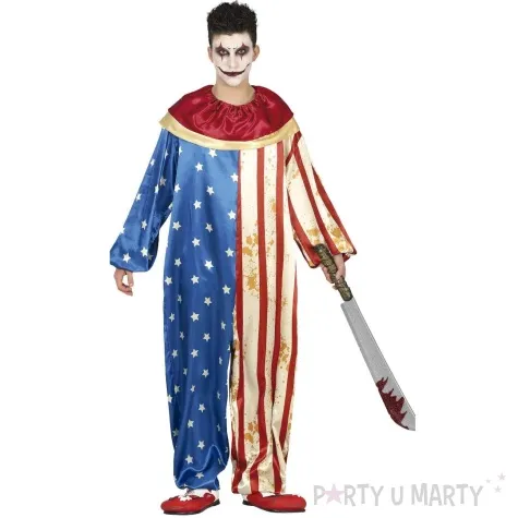 stroj dla dzieci klaun psychopata flaga usa guirca 158 164cm