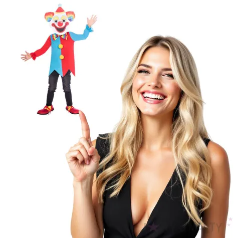 stroj dla dzieci klaun z duza glowa amscan 4 6 lat