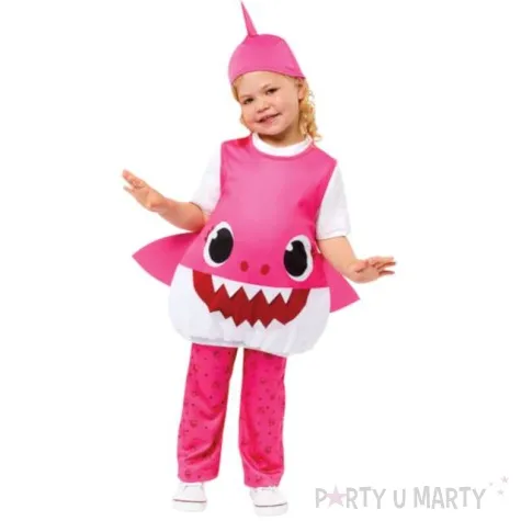 stroj dla dzieci kombinezon baby shark rozowy amscan 98 104 cm