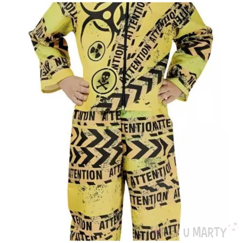 stroj dla dzieci kombinezon ochronny attention zolty godan rozm 110 120 cm