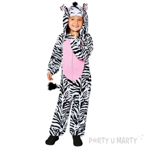 stroj dla dzieci kombinezon zebra amscan rozm 116 128 cm