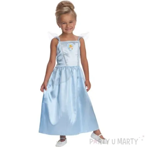 stroj dla dzieci kopciuszek niebieski pastelowy rubies rozm 128 134 cm