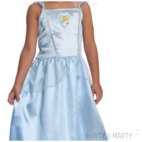 stroj dla dzieci kopciuszek niebieski pastelowy rubies rozm 128 134 cm