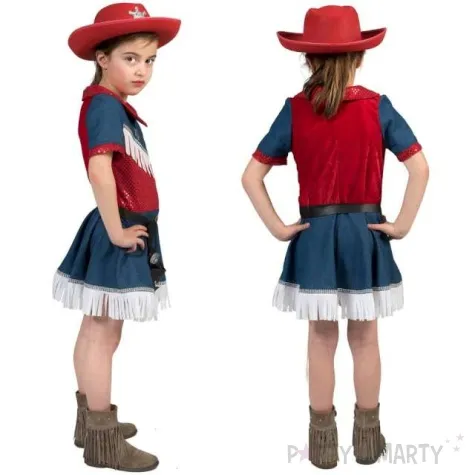 stroj dla dzieci kowbojska dziewczyna funny fashion 128 cm