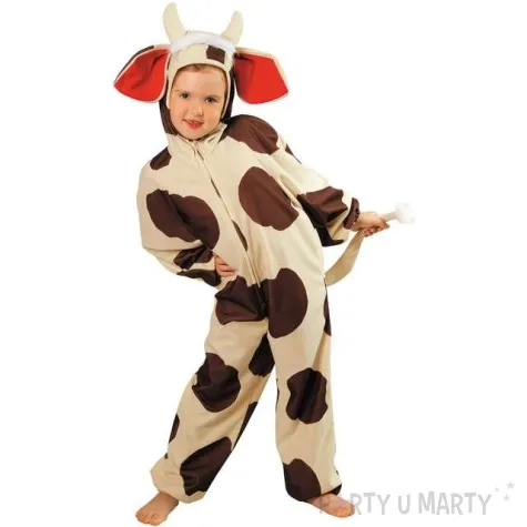 stroj dla dzieci krowa brazowa kraszek rozm 98 104 cm