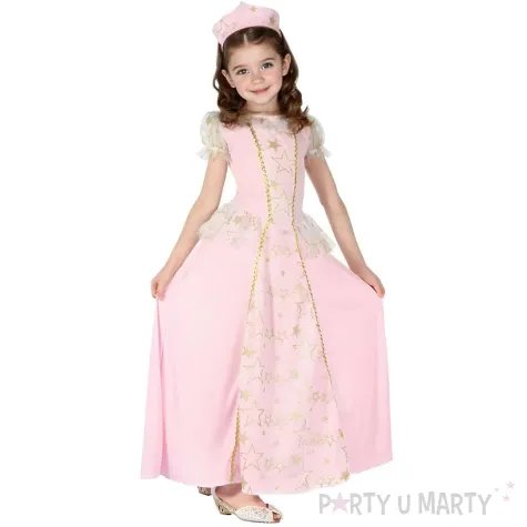 stroj dla dzieci ksiezniczka sukienka i opaska rozowy godan rozm 130 140