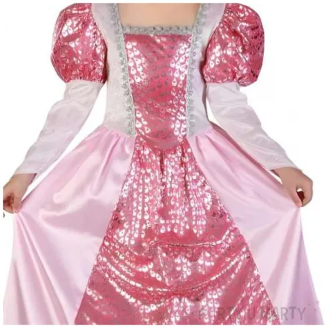 stroj dla dzieci ksiezniczka sukienka i tiara rozowy godan rozm 130 140