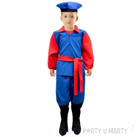 stroj dla dzieci kujawiak niebieski kraszek 134 140 cm