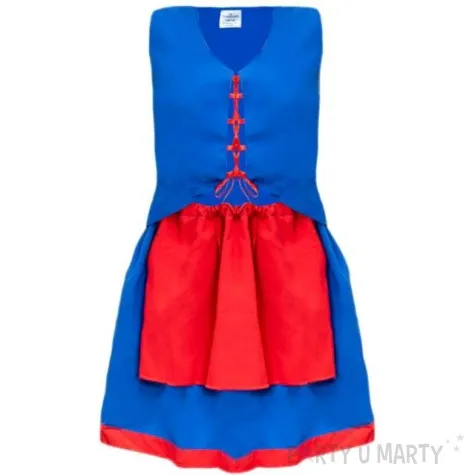 stroj dla dzieci kujawianka niebieski kraszek 134 140 cm