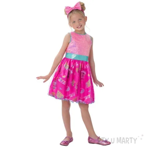 stroj dla dzieci laleczka lol surprise rozowy smiffys rozm 116 128 cm