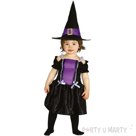 stroj dla dzieci mala czarownica czarny fioletowy guirca 12 18 miesiecy