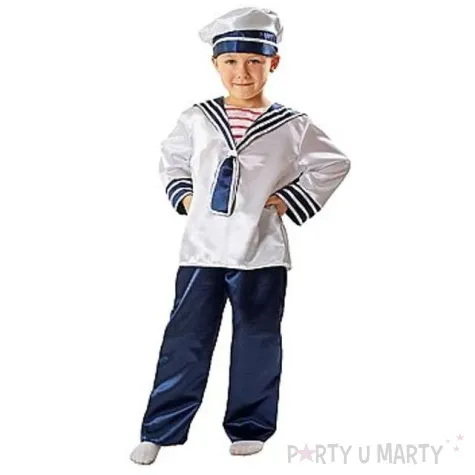 stroj dla dzieci marynarz z czapka rozm 98 104 cm